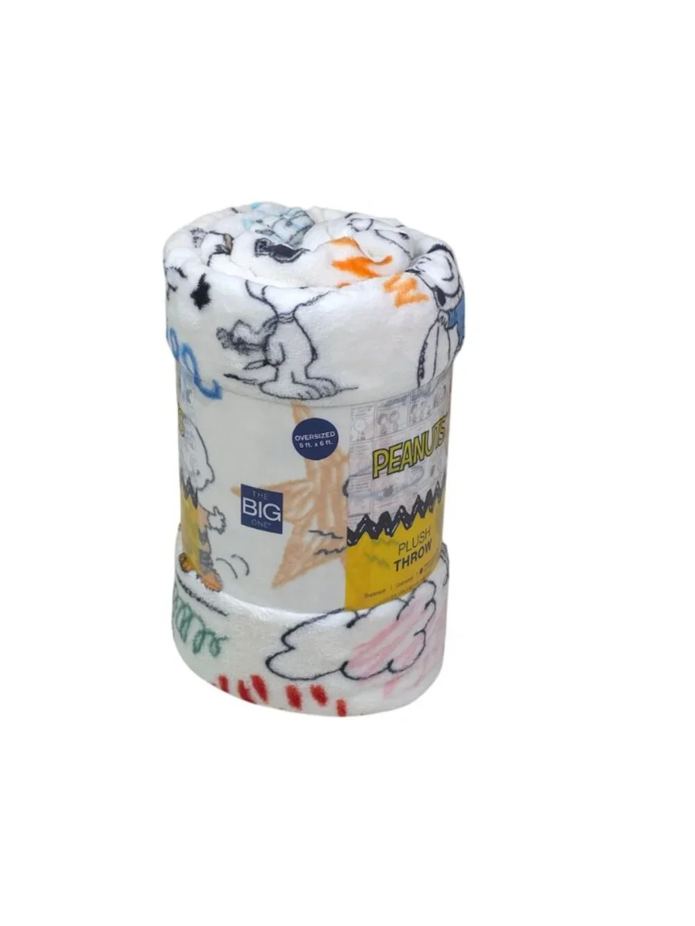 Peanuts Snoopy Oversized Plush Throw Blanket 5 Ft X 6 Ft Cartoon by The Big One